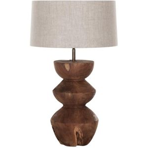 MUST Living Table lamp Bubble NATURAL,66xØ40 cm, linen natural shade