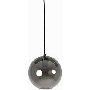 Light&living Hanglamp Ø25x22,5 cm SUBAR mat zwart+smoke glas