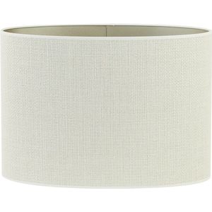 Light & Living Lampenkap Ovaal Saverna - Eiwit - 30x15x25cm - Voor Tafellampe - Staande Lamp