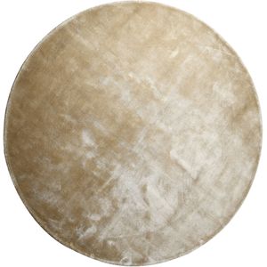 PTMD Flavia Rond Tapijt - H1 x Ø160 cm - Viscose - Taupe