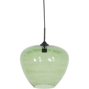 Light&living Hanglamp Ø40x34 cm MAYSON glas groen-mat zwart