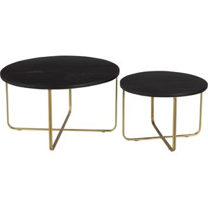 Levi Black/Brass Set of 2