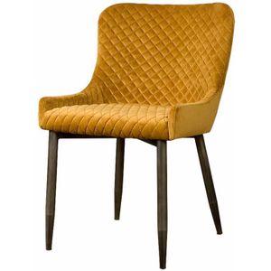SIDD Oledo sidechair - fabric Bluvel 68 yellow
