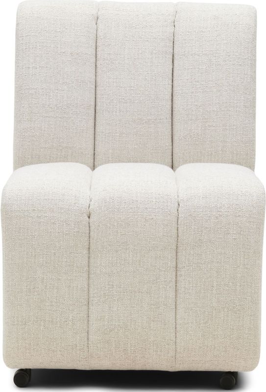 Riviera Maison Dazzle Dining Chair, rich tweed, antique white