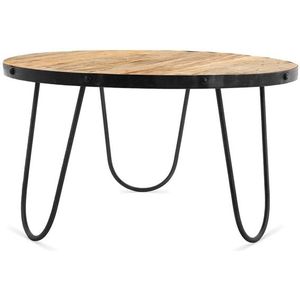 Benoa Teagues Wood & Iron Coffee Table Rough Mango 80x45 cm