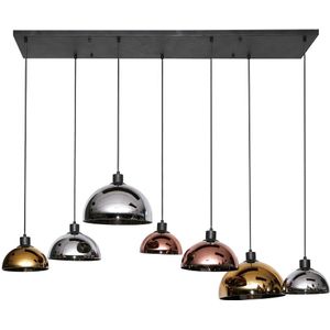 AnLi Style Hanglamp 4+3 disk glass tricolore