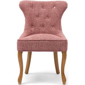 Riviera Maison George Dining Chair, chenille jacquard, coral pink