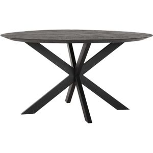 DTP Home Dining table Shape round BLACK,78xØ150 cm, recycled teakwood