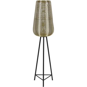 Light&living A - Vloerlamp driepoot Ø37x147 cm ADETA goud+mat zwart