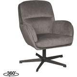 LABEL51 Fauteuil Moss - Antraciet - Cosmo - 70x77x90 cm