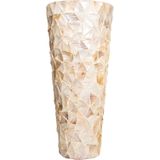 PTMD Daven Cream poly shell pot small round high S