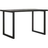 DTP Home Counter table Beam BLACK,90x150x80 cm, 5 cm recycled teakwood top