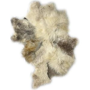 PTMD Furry Mix white shaped sheepskin plaid