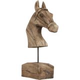 Light & Living Ornament op voet Horse - Hout - 25x14x48cm - Landelijk