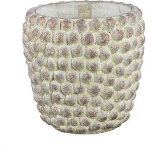 PTMD Ruis Cream cement dotted pot round XL