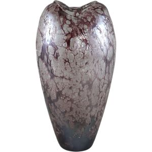 PTMD Michellee Purple solid glass vase round smoke L