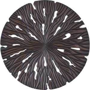 PTMD Bonte Brown MDF Wall Panel Wavy Carved Round S