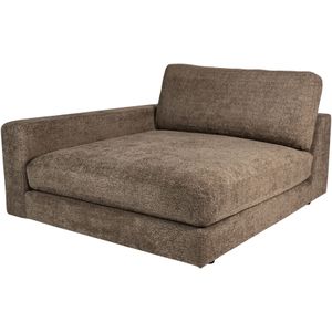 PTMD Nilla sofa chaise longue arm Left SiC Ant5 Brown