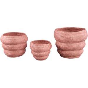 PTMD Summera Pink round paper rope pot layered SV3