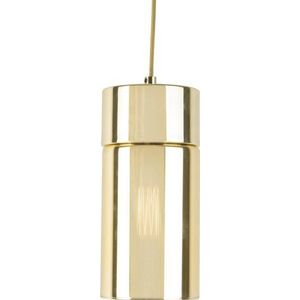 Leitmotiv Lax - Hanglamp -Glas - gold metal - 12x24,5cm