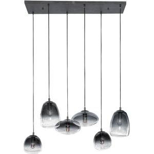 AnLi Style Hanglamp 3+3  mix glass shaded