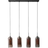 AnLi Style Hanglamp 4L smoke glas-geperforeerd staal