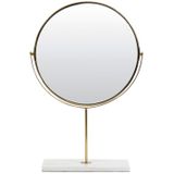 Spiegel op Voet Riesco - Marmer Wit-Goud - 33x12,5x48cm