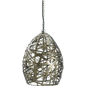 PTMD Syna Brass iron hanging lamp egg shape L
