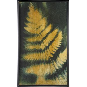 PTMD Loro Black gold fern leaf wall panel rectangle