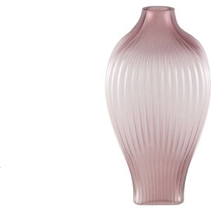 PTMD Halde Light Purple solid glass vase ribbed high