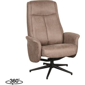 LABEL51 Fauteuil Bergen - Taupe - Micro Suede