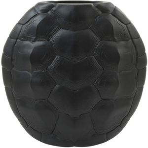 Light&Living Turtle Vase Black - Vaas Schildpad - 40x11x40CM - Woonaccessoires Schild Dier
