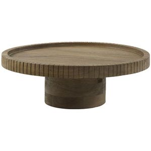 Light&living A - Schaal op voet Ø48x17 cm CALETA hout mat bruin