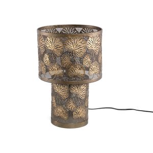 PTMD Reder Gold metal table lamp antique look shade