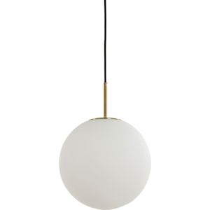Light & Living Hanglamp Medina - Wit Glas - Ø30cm - Modern - Hanglampen Eetkamer, Slaapkamer, Woonkamer
