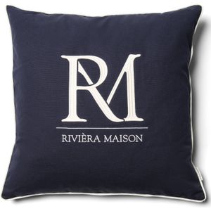 Riviera Maison RM Monogram Pillow Cover blue 60x60