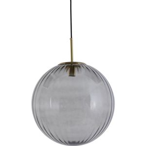 Light&living A - Hanglamp Ø48 cm MAGDALA glas licht grijs+goud