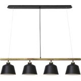 Light&living Hanglamp 4L 132x25x30 cm BANU hout zwart