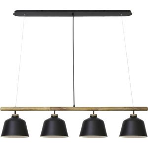 Light&living D - Hanglamp 4L 132x25x30 cm BANU hout zwart