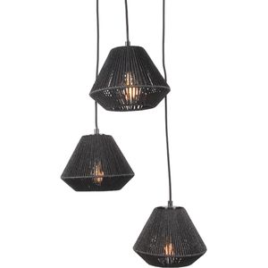 LABEL51 Hanglamp Ibiza - Zwart - Jute - 3-Lichts