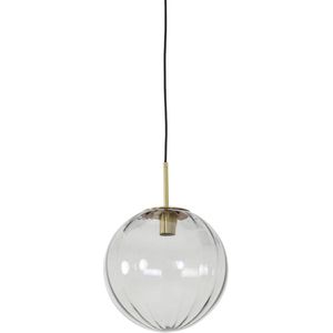 Light&living Hanglamp Ø30 cm MAGDALA glas licht grijs+goud