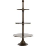 Light&living Etagere 3 laags Ø51x100 cm VERMENTINO donker bruin marmer