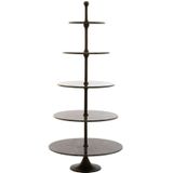 Light&living Etagere 5 laags Ø79x175 cm VERMENTINO donker bruin marmer