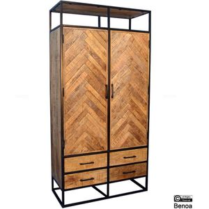 Benoa Jax 2 Door 4 Drawer Cabinet 100 cm