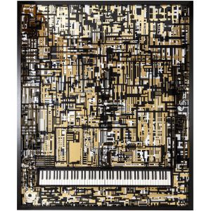 Richmond Wall art Piano Wibi (Black/gold)