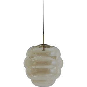 Light&living Hanglamp Ø45x48 cm MISTY glas amber+goud