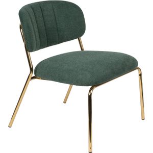 ANLI STYLE Lounge Chair Jolien Gold/Dark Green