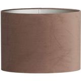 Light&living Kap ovaal recht smal 38-17,5-28 cm VELOURS chocolade bruin