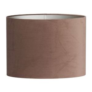 Light&living Kap ovaal recht smal 38-17,5-28 cm VELOURS chocolade bruin