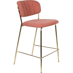 ANLI STYLE Counter Stool Jolien Gold/Pink